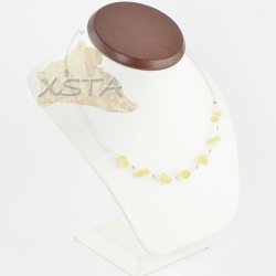 Amber necklace Raw Lemon